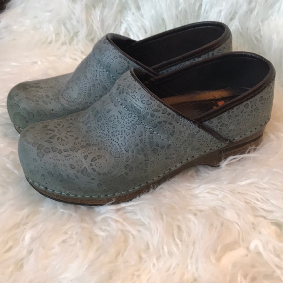 dansko embossed clogs